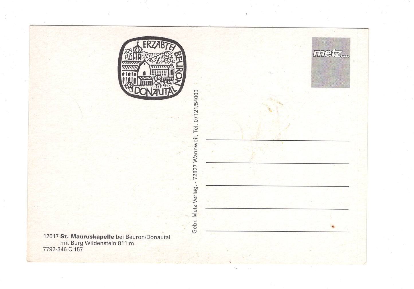 Ansichtskarte St. Maurus-Kapelle bei Beuron / Donautal / H1-66