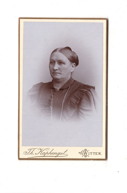 Fotografie Damenportrait - Witten an der Ruhr 1890er / CDV C1-17
