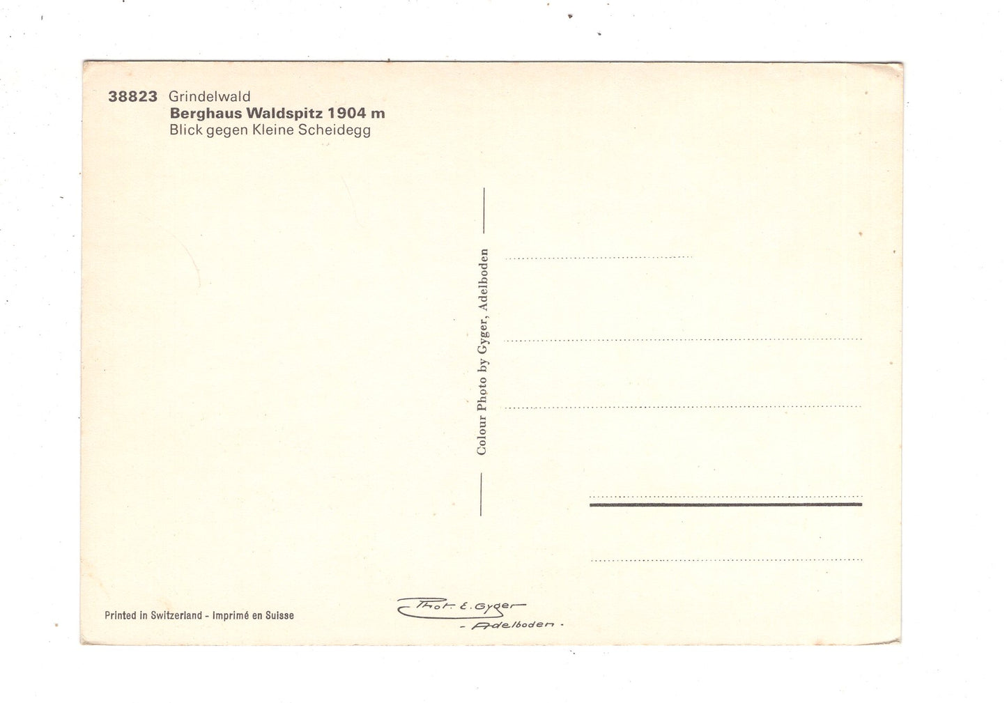 Ansichtskarte Grindelwald / Berghaus Waldspitz / Schweiz