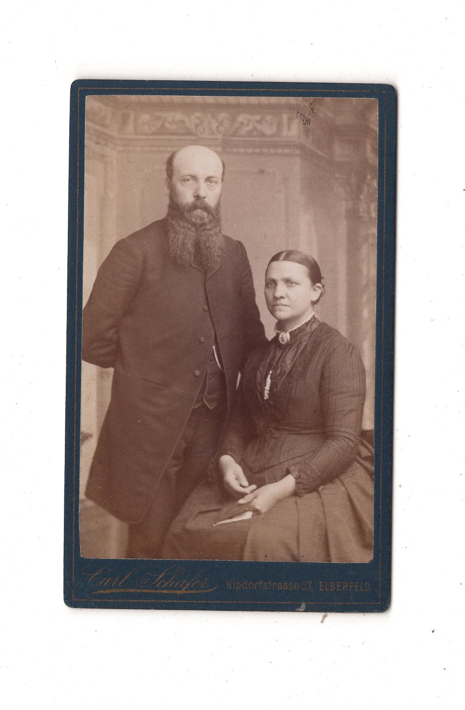 Fotografie Feines Paar - Elberfeld 1880er / CDV L1-38