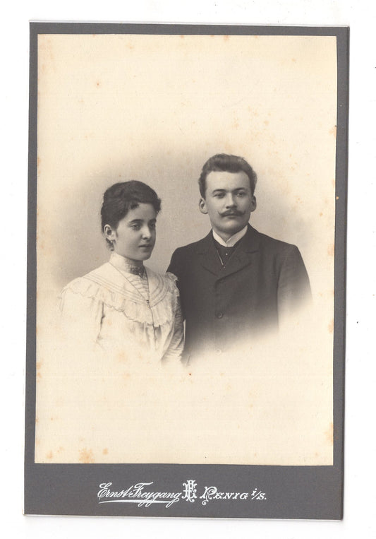 Fotografie Feines Paar - Penig 1900er / CAB X-27