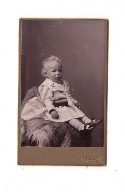 Fotografie Niedlicher kleiner Junge - Konstanz um 1910 / CDV M1-20