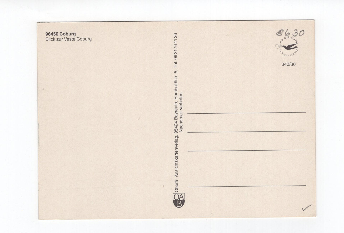 Ansichtskarte Veste Coburg - die Fränkische Krone