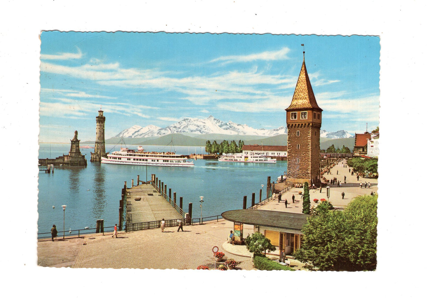 Ansichtskarte Lindau im Bodensee / Hafen / K1-53