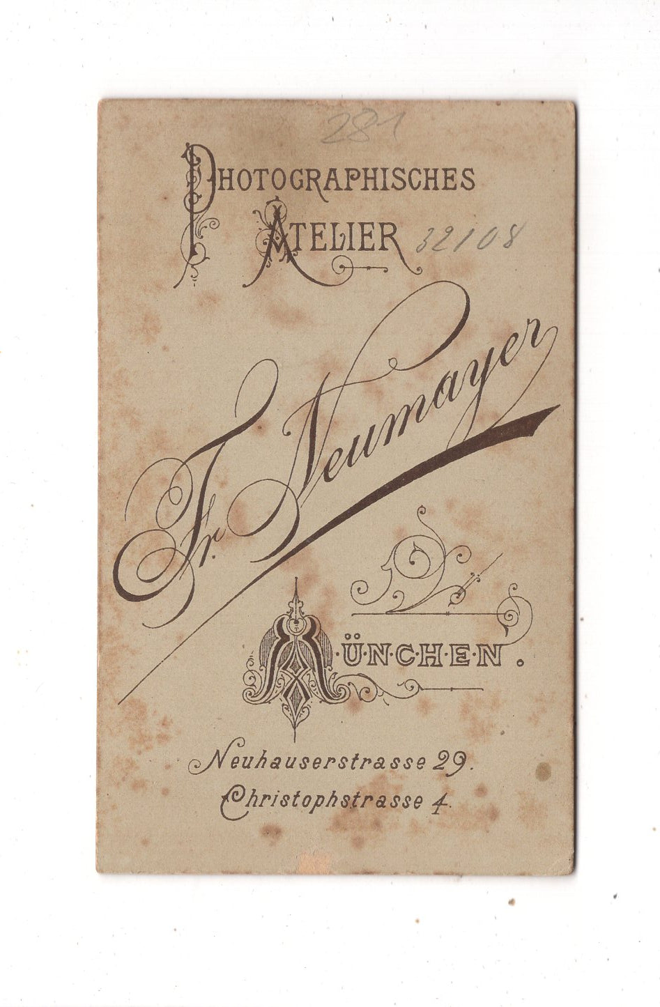 Fotografie Feine Dame - München 1880er