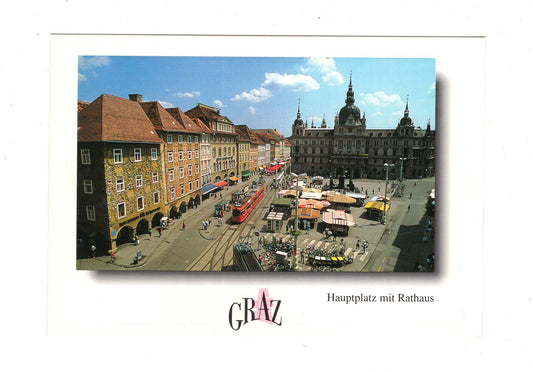 Ansichtskarte Graz / Hauptplatz mit Rathaus / Steiermark / Österreich