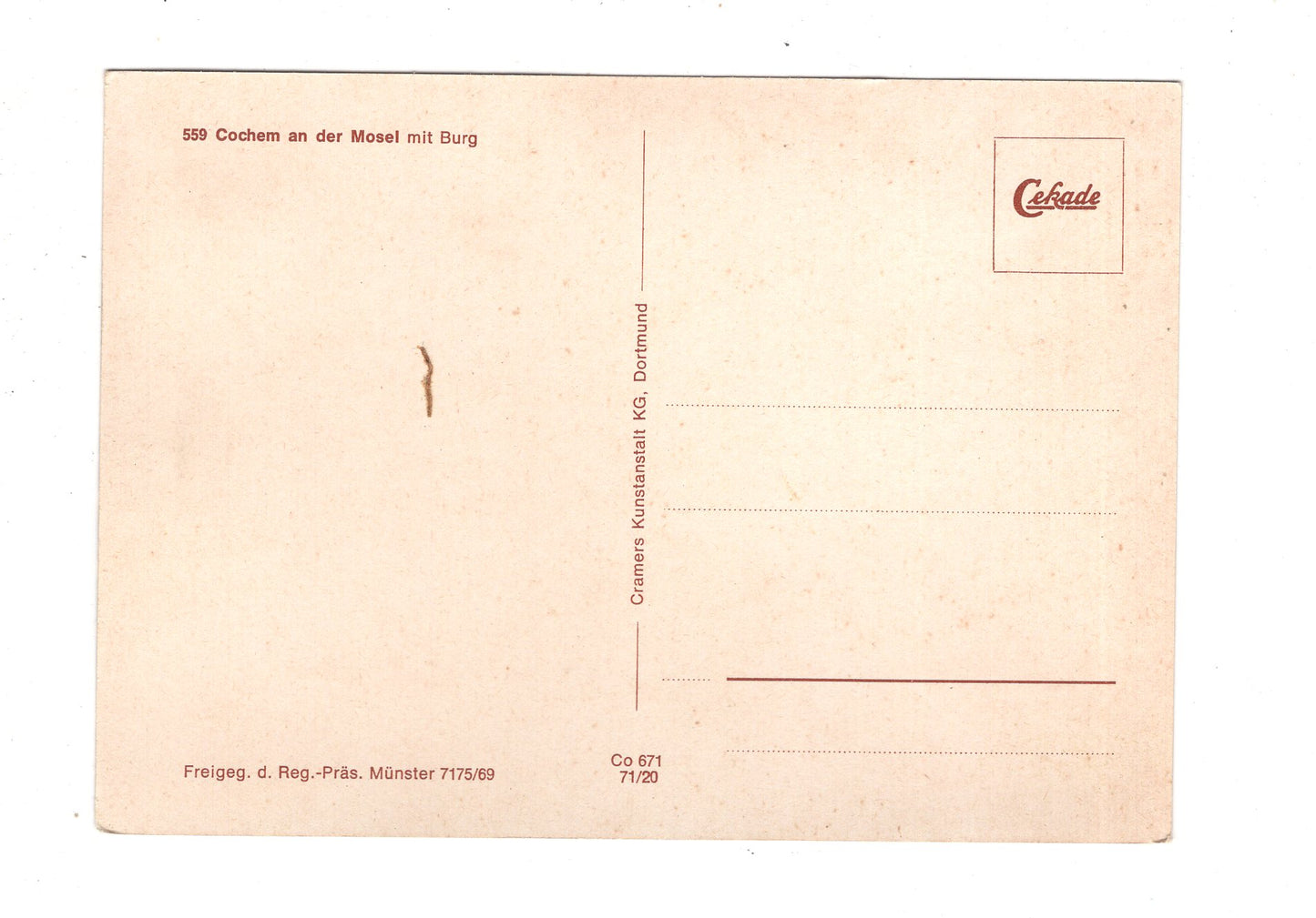 Ansichtskarte Cochem an der Mosel mit Burg / M1-58