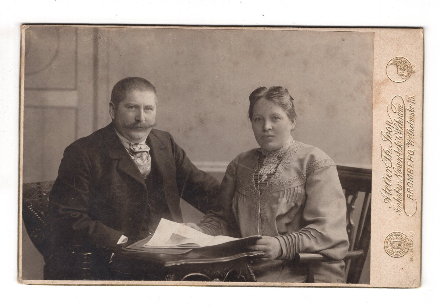 Fotografie Feines Paar - Bromberg Bydgoszcz 1900er / CAB X-28