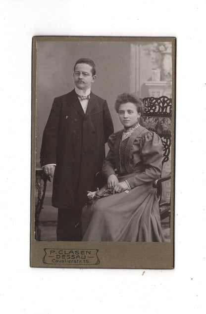 Fotografie Feines Paar - Dessau 1900er / CDV L1-38