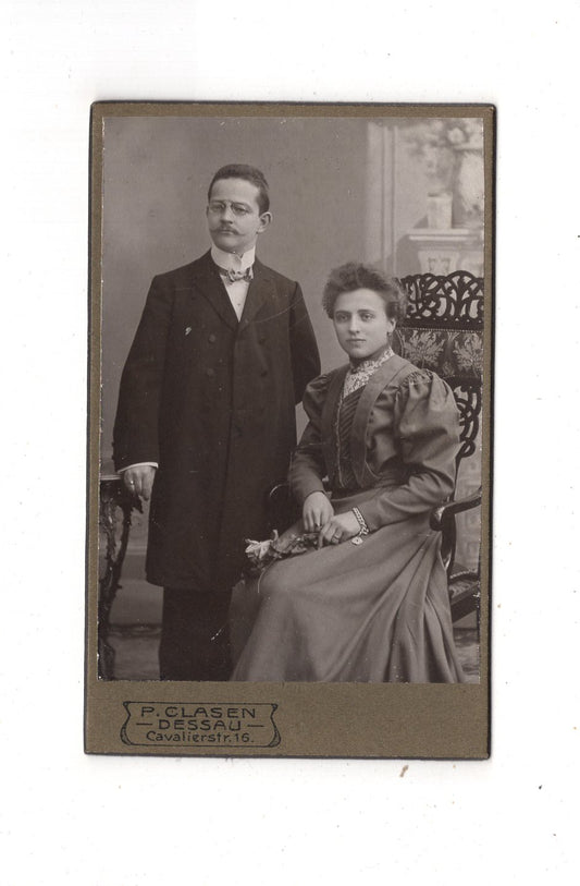 Fotografie Feines Paar - Dessau 1900er / CDV L1-38