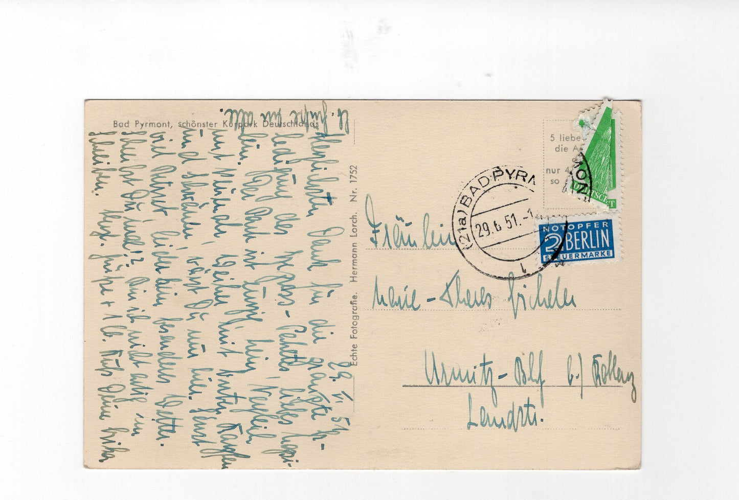 Ansichtskarte Bad Pyrmont / Im Kurpark