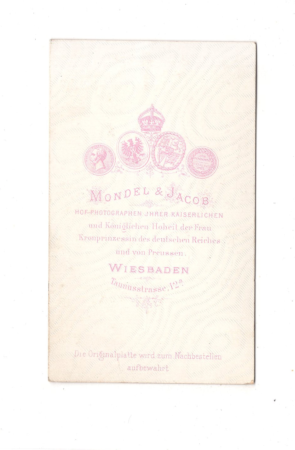 Fotografie Damenportrait - Wiesbaden 1870er / CDV C1-17