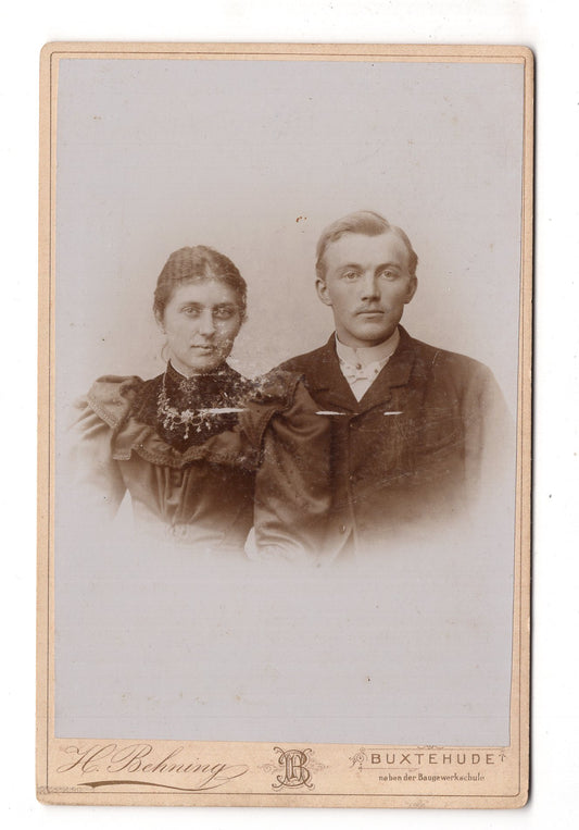 Fotografie Feines Paar - Buxtehude 1890er / CAB X-28