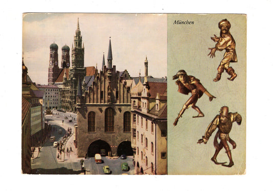 Ansichtskarte München / Blick auf den Marienplatz / G1-53