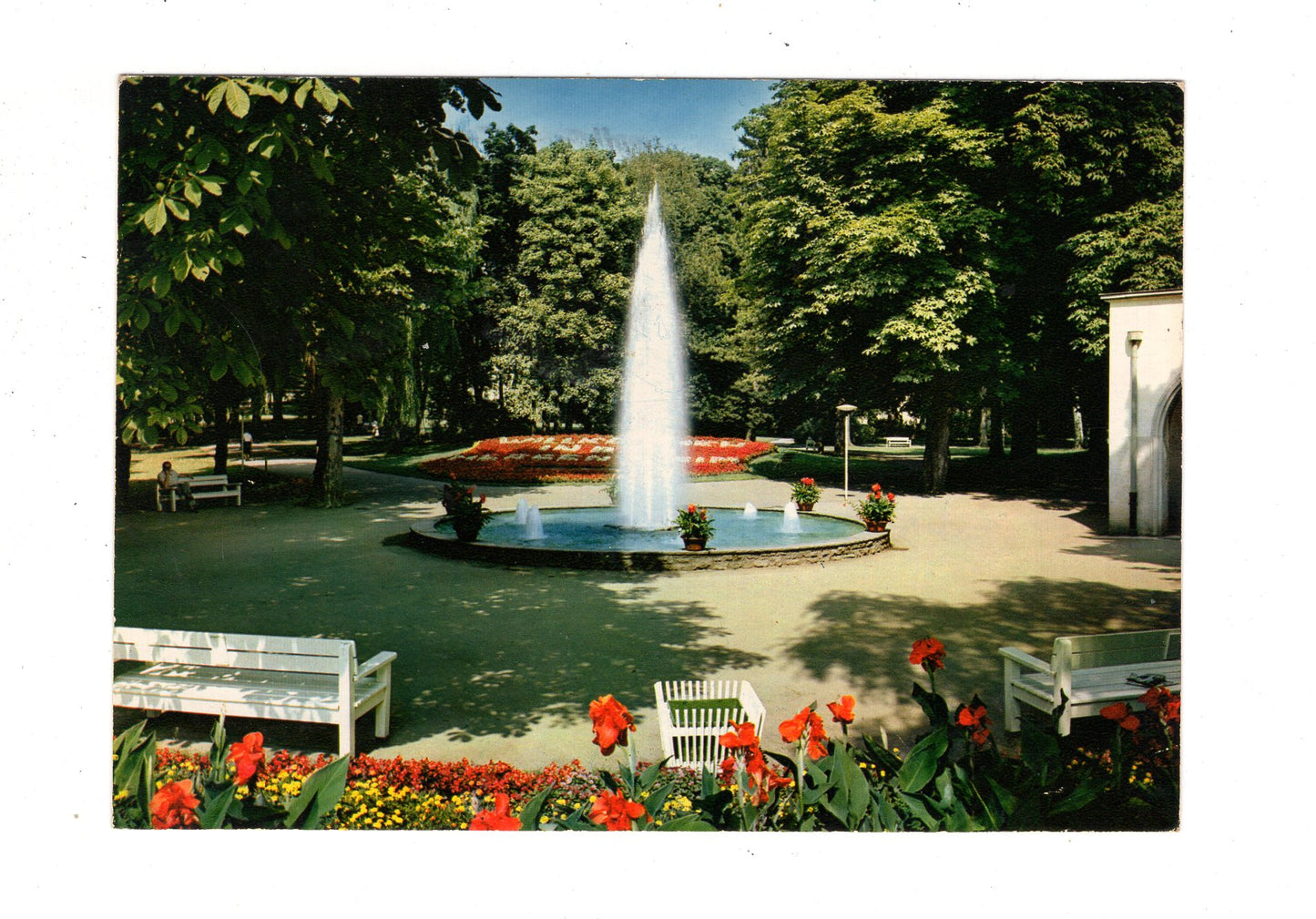 Ansichtskarte Bad Mergentheim / Springbrunnen am Kurhaus / J1-61