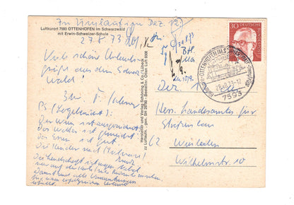 Ansichtskarte Ottenhöfen im Schwarzwald mit Erwin-Schweizer-Schule / G1-70