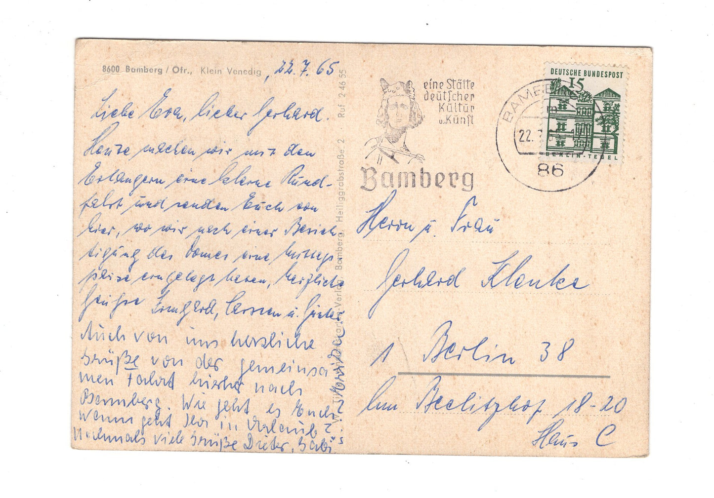 Ansichtskarte Bamberg / Oberfranken / Klein Venedig