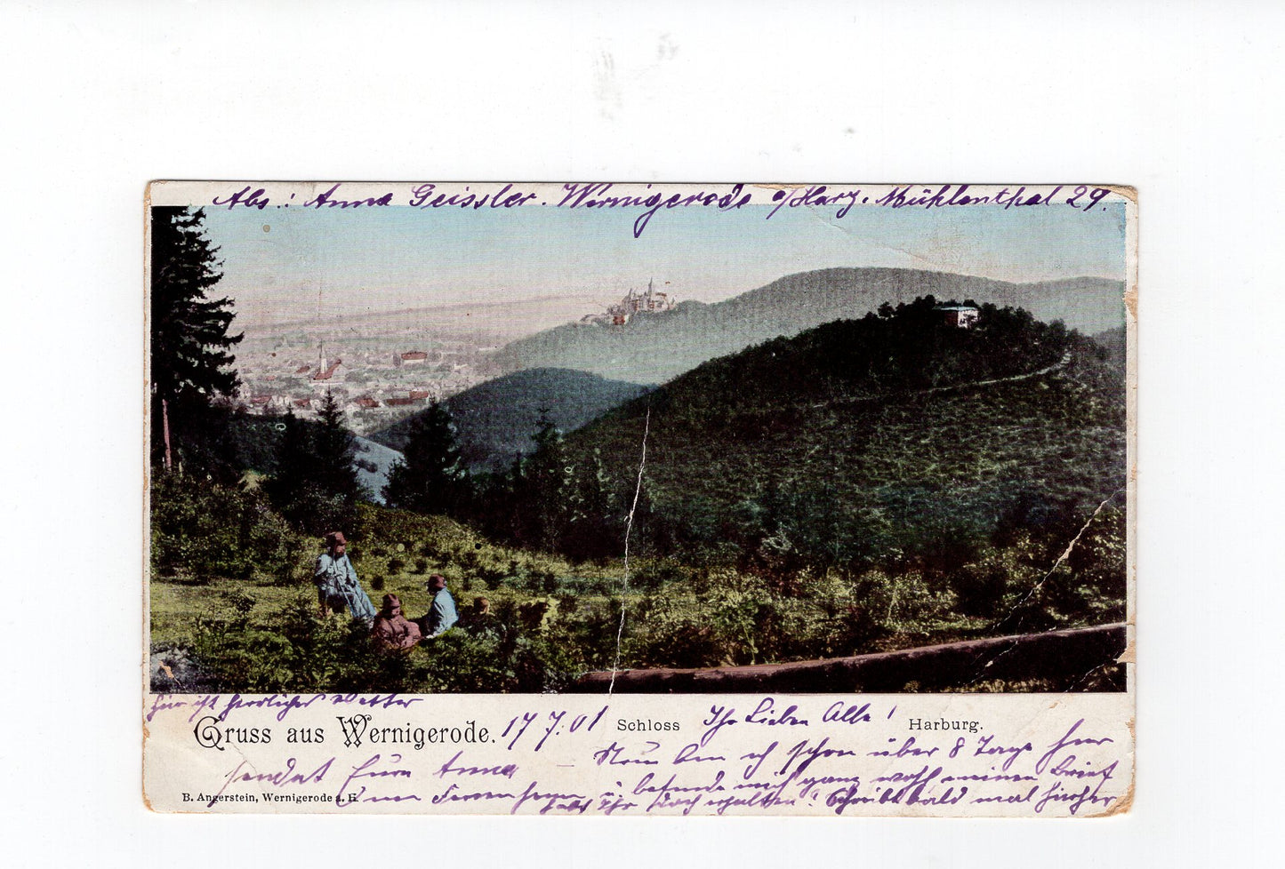 Ansichtskarte Wernigerode / Harz / Schloss - Harburg - 1901