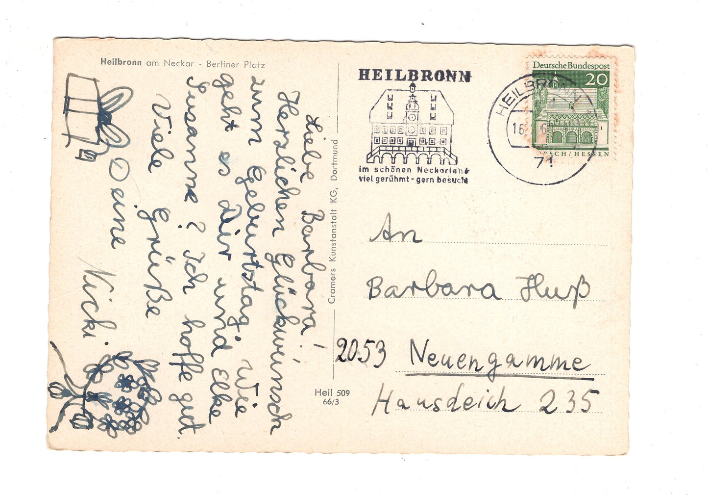 Ansichtskarte Heilbronn am Neckar / Berliner Platz / I1-65