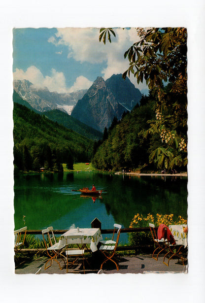 Ansichtskarte Riessersee mit Gr. Waxenstein und Zugspitze