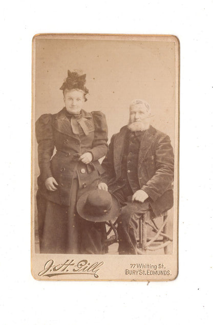 Fotografie Feines Paar - Bury St. Edmunds um 1890 / CDV L1-38