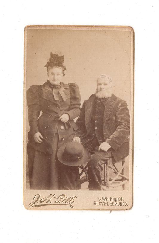 Fotografie Feines Paar - Bury St. Edmunds um 1890 / CDV L1-38