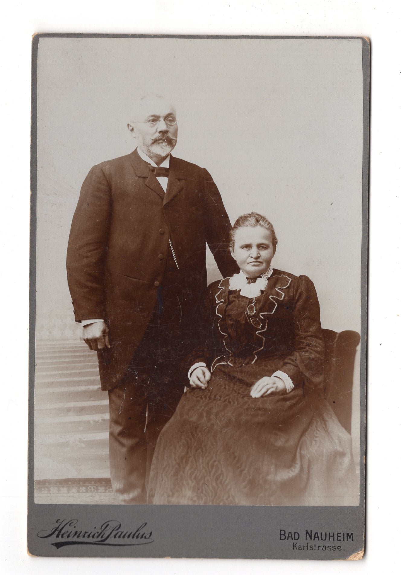 Fotografie Feines Paar - Bad Nauheim 1900er / CAB X-28