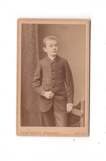 Fotografie Feiner Junge - Berlin um 1880 / CDV N1-03