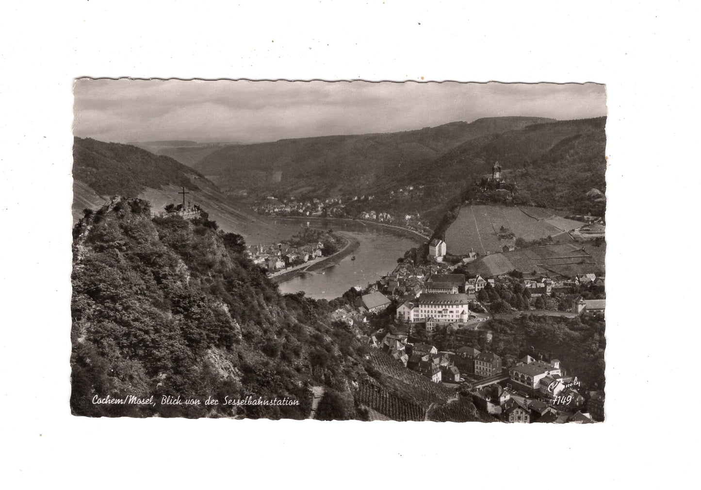 Ansichtskarte Cochem an der Mosel / Blick von der Sesselbahnstation / M1-58