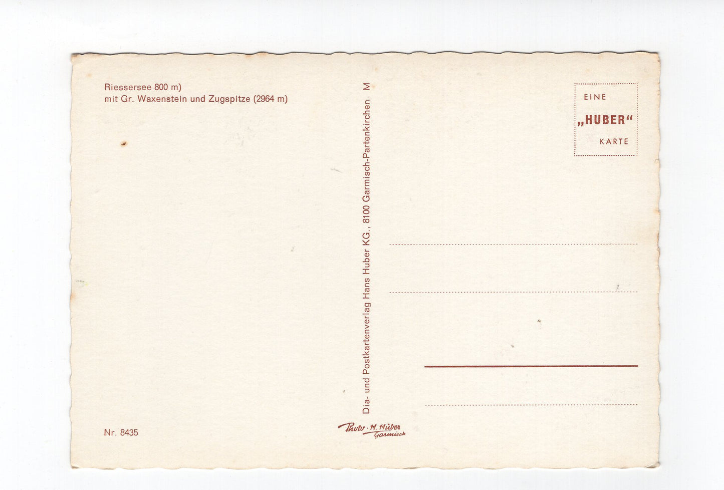 Ansichtskarte Riessersee mit Gr. Waxenstein und Zugspitze