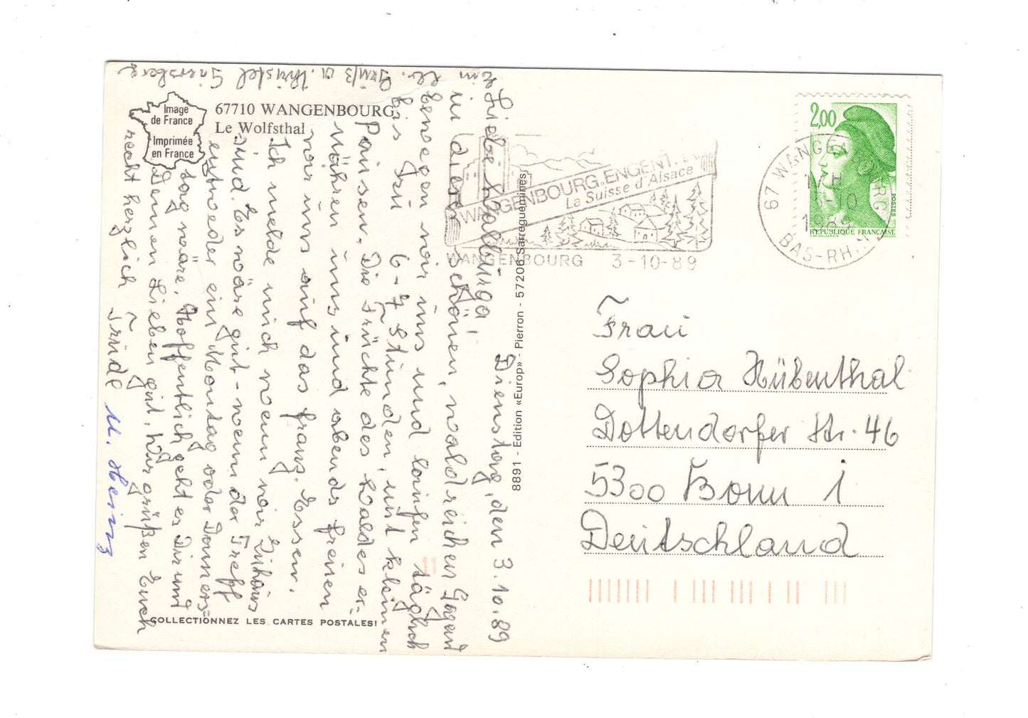 Ansichtskarte Wangenbourg / Le Wolfsthal / Frankreich