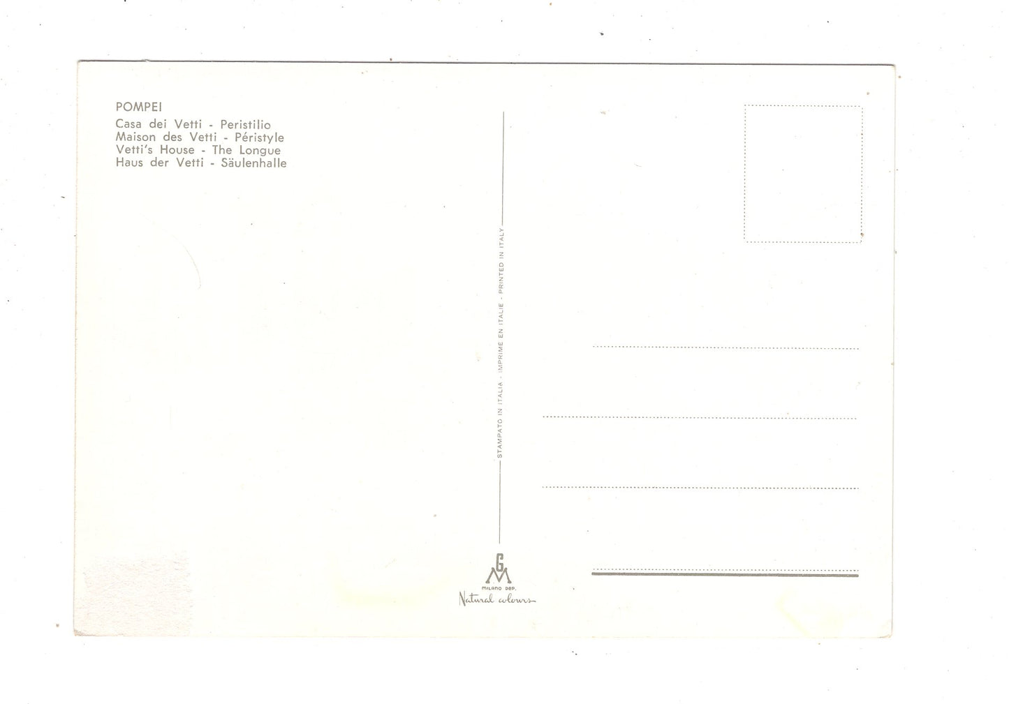 Ansichtskarte Pompei / Casa dei Vetti / Italien / N1-59