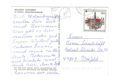 Ansichtskarte Oberdürenbach / Waldgut Schirmau