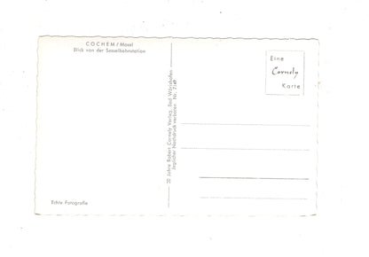 Ansichtskarte Cochem an der Mosel / Blick von der Sesselbahnstation / M1-58