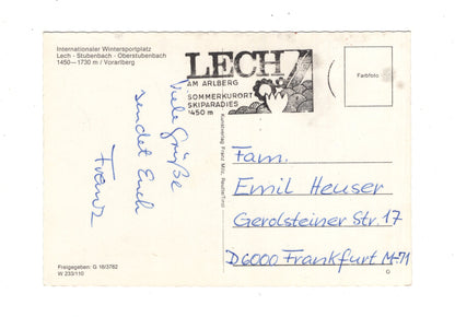 Ansichtskarte Lech - Stubenbach - Oberstubenbach - Vorarlberg / Österreich