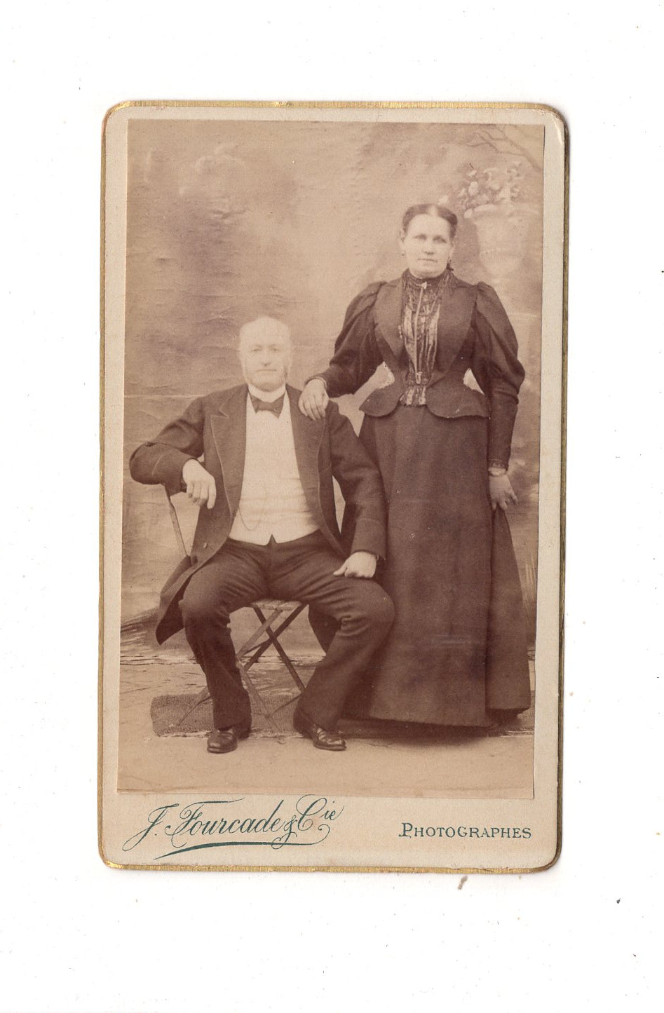 Fotografie Feines Paar - Paris 1890er / CDV L1-38