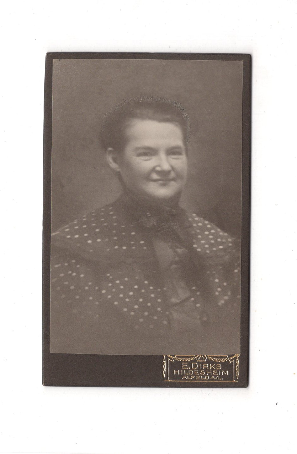 Fotografie Damenportrait - Hildesheim / Alfeld 1910er / CDV C1-17