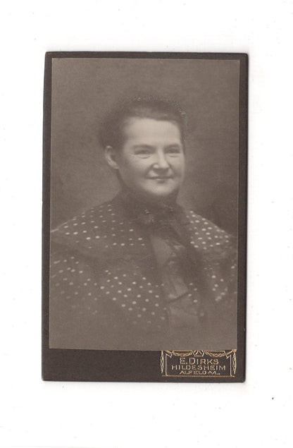 Fotografie Damenportrait - Hildesheim / Alfeld 1910er / CDV C1-17
