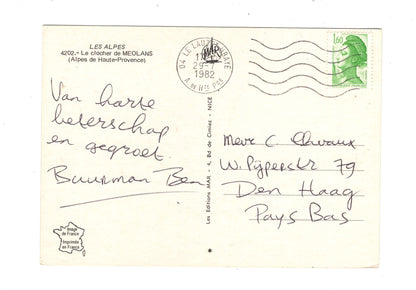 Ansichtskarte Le clocher de Meolans / Frankreich