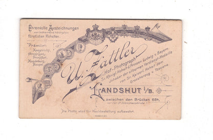 Fotografie Niedlicher kleiner Junge - Landshut 1890er / CDV M1-20