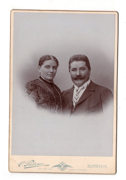 Fotografie Feines Paar - Brno Brünn 1890er / CAB X-28