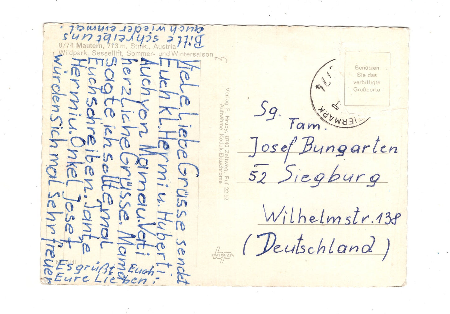 Ansichtskarte Mautern / Steiermark / Österreich