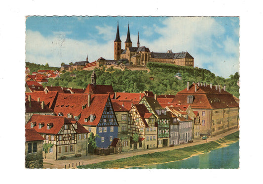 Ansichtskarte Bamberg / Oberfranken / Michelsberg mit Regnitz