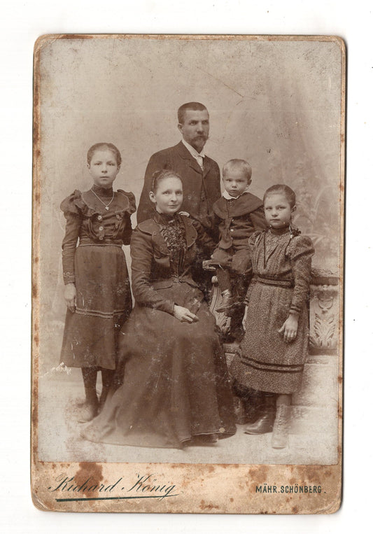Fotografie Schönes Familienbild - Mährisch Schönberg um 1900
