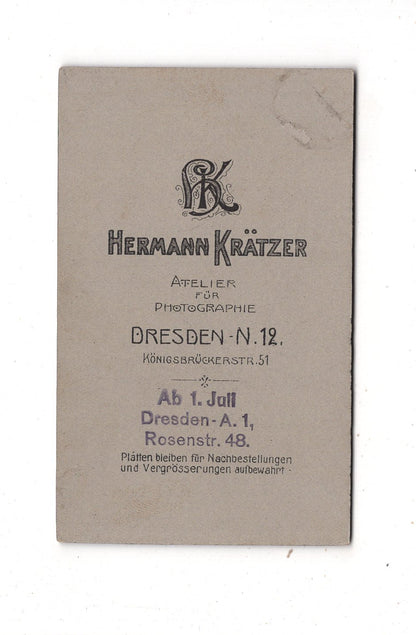 Fotografie Niedlicher kleiner Junge - Dresden 1900er / CDV M1-20