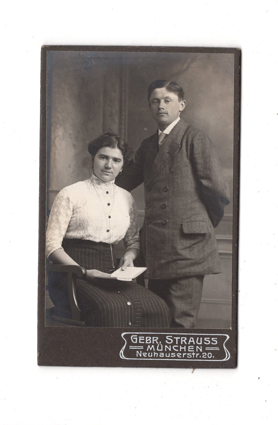 Fotografie Feines Paar - München 1910er / CDV L1-38