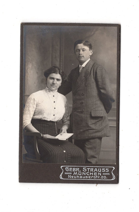 Fotografie Feines Paar - München 1910er / CDV L1-38
