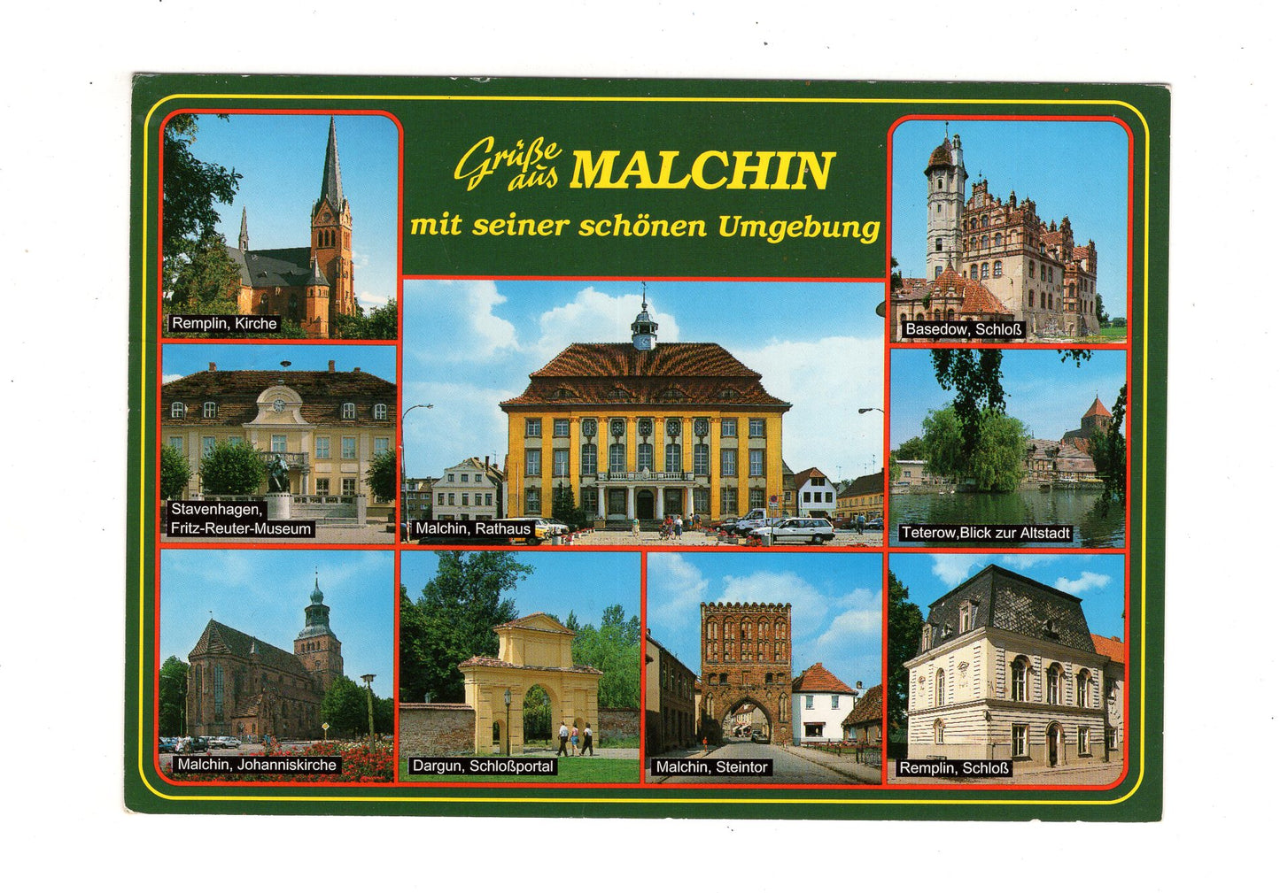 Ansichtskarte Malchin mit seiner schönen Umgebung / mecklenburg-Vorpommern