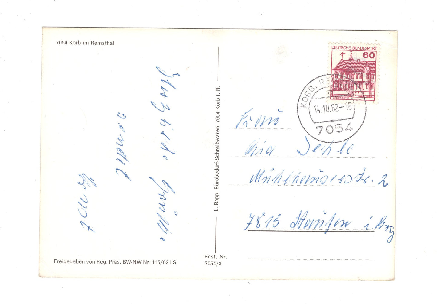 Ansichtskarte Korb im Remsthal