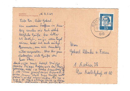Ansichtskarte Bamberg / Oberfranken / Michelsberg mit Regnitz